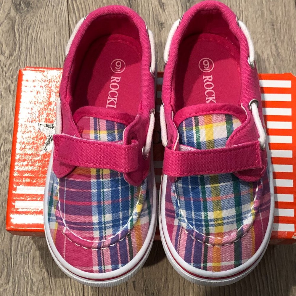 Rockland Pink Plaid Joy Boat Shoe